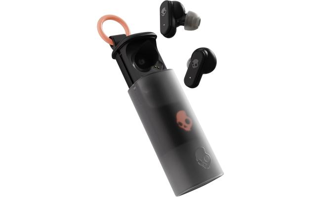 Skullcandy Dime Evo Wireless Earbuds, Bluetooth Headphones, Noise Isolating Fit, Up to 36 Hours Battery, Microphone for iPhone Android, Easy Carry with Clip-Anywhere Case - True Black
